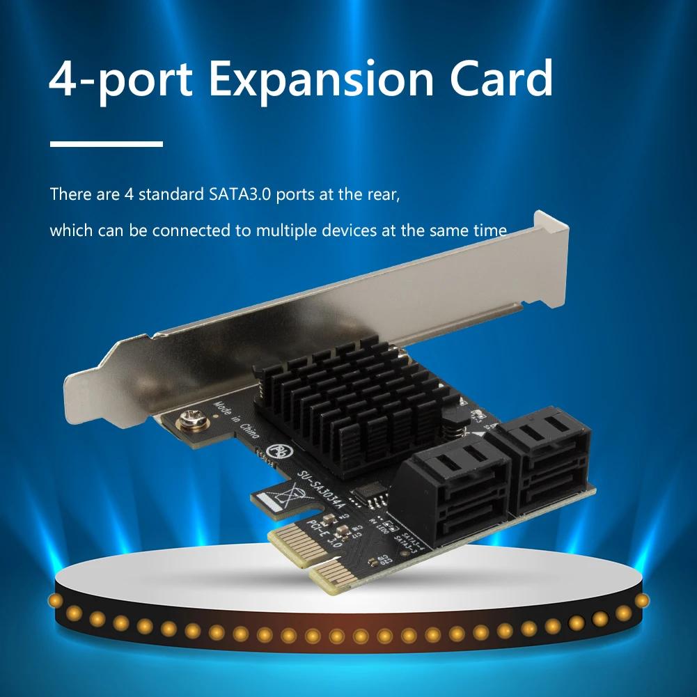Pci-e-sata3.0 Ȯ ī SATA PCIe  4 Ʈ SATA iii-pci Express 3.0 X1 Ʈѷ Ȯ ī ߰